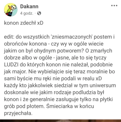 Cyngwajs - Przy okazji wychodzi jak inni mają nasrane w głowie. Jak można napisać o k...