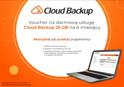 Dot-On - Posiadam voucher nazwa.pl na darmową usługę Cloud Backup 25 GB na 6 miesięcy...