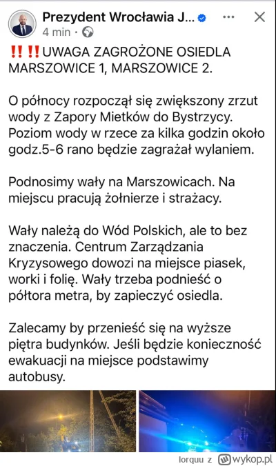 lorquu - #powodz Niektóre miejsca we #wroclaw już są zagrożone i konieczna jest ewaku...