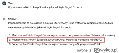 pwone - #mecz #pogonszczecin #chatgpt ktoś coś wie na ten temat?