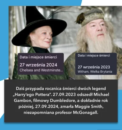 Qba_89 - A tak na przypomnienia to dzisiaj przypada rocznica śmierci drugiego Dumbled...