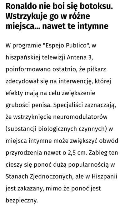 AndrzejBabinicz - Interesujące. W Hiszpanii nie możesz sobie wstrzyknąć botoksu w pen...