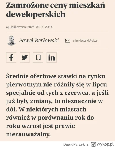 DawidParzyk - "Zamrożone ceny mieszkań deweloperskich"

https://x.com/DawidParzyk/sta...