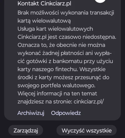 plusikdziczku - #cinkciarz W ostatni dzień działania swojej karty pod sam wieczór inf...