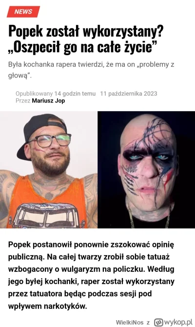 WielkiNos - Biedny Popek wykorzystany przez tatuatora znajdującego się pod wpływem na...