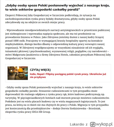 Lukardio - A dlaczego nie chcą pracować Polacy?
za 3500 netto?

https://www.pulshr.pl...