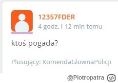 Piotropatra - @12357FDER: uważaj kto plusuje bo jeszcze z jakimś głośnikiem przyjedzi...