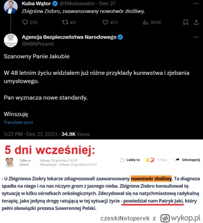 czeskiNetoperek - Wiecie, że ujawnianie stanu zdrowia Zbigniewa Ziobry to ******stwo?...