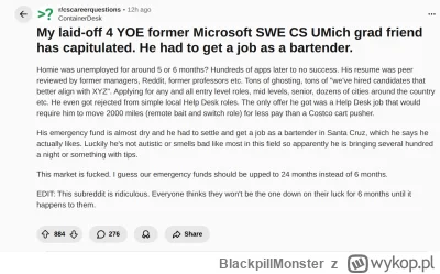 BlackpillMonster - #kryzysit jest naprawdę brutalny. Czaicie to? Kończycie wyższe stu...