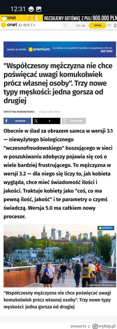 Venom19 - Dla mnie kobieta - feministka to np. wersja demo xd
#p0lka #onet #rozowepas...