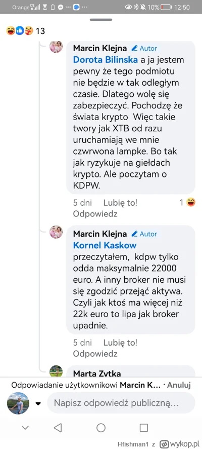 Hfishman1 - #gielda Patrząc na fejsie grupę xtb polska to rzeczywiście pytania tam są...