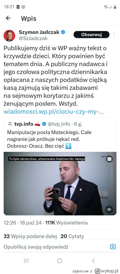 zajencow - Chyba niczego bardziej głupiego, w wykonaniu osoby, która mieni się poważn...