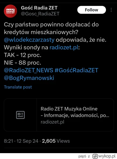 piip5 - #nieruchomosci 
88% ankietowanych na Nie w odniesieniu do dopłat. Wiadomo że ...