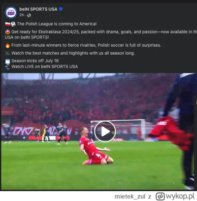 mietek_zul - #ekstraklasaboners trafia na ekrany do USA https://www.facebook.com/beIN...