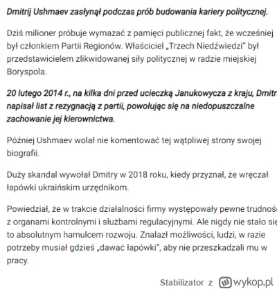 Stabilizator - Dmytro Ushmaev ten co kupił te polskie lody, to niezłe ziółko należał ...