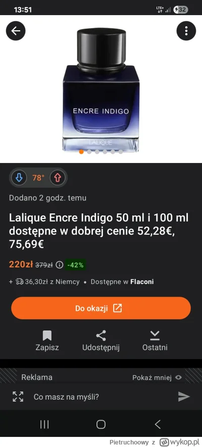 Pietruchoowy - #perfumy kto tam czekał na darmową próbkę tego encre indygo?
Może i ni...