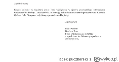 jacek-puczkarski - @5_element: ja napisałem list jako przyjaciel Damiana.