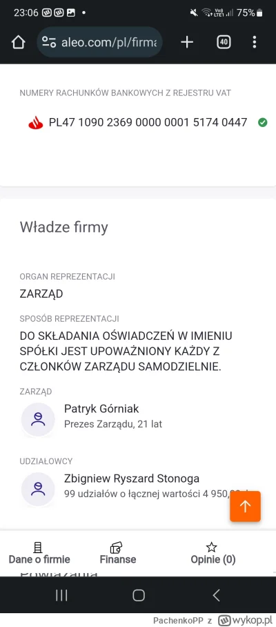 PachenkoPP - A to taka spółka. Młody na pionka z jednym udziałem