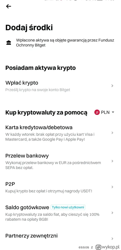essos - Czy jesli wpłacę pieniądze na Bitget z karty tradycyjnego banku, typu ING, Sa...