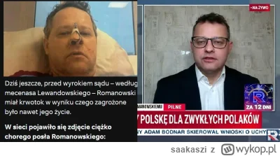 saakaszi - Cud ozdrowienia w Tv Republika, po lewej umierający Romanowski, wymagający...