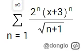 dongio - W jaki sposób wyznaczyć obszar zbieżności dla tego szeregu?
#matematyka