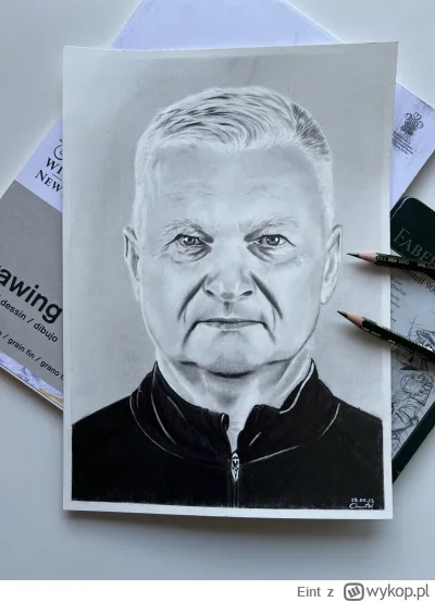 Eint - Jarosław Skrobacz. Portret wykonałem ołówkami na papierze w formacie a4 #rysuj...
