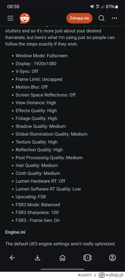 Kris031 - @Jcdx ustawiłem taki i niby jest lepiej ale dalej potrafi okrutnie zamulić ...