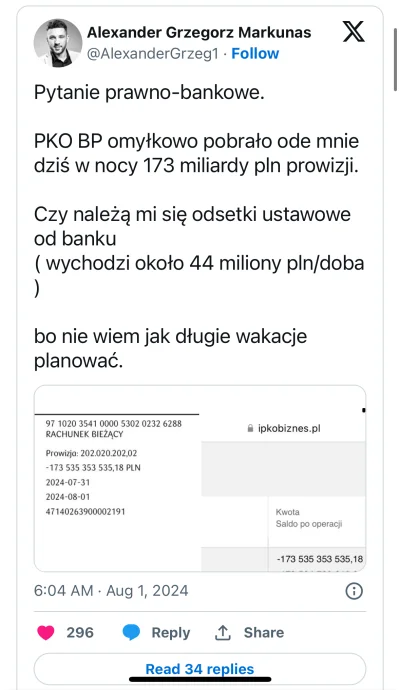 elmas-znaczy-diament - Dzisiaj awaria w PKO BP, algorytm losowo wybrał ludzi do załat...