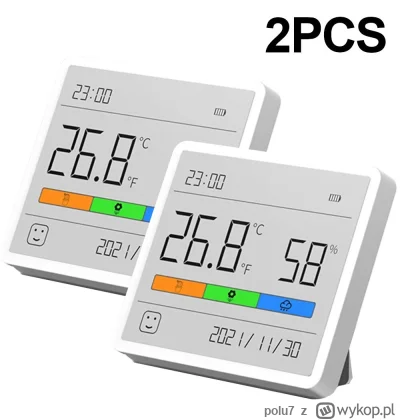 polu7 - 2Pcs Xiaomi DUKA Atuman TH1 Temperature Humidity Meter w cenie 15.99$ (63.66 ...