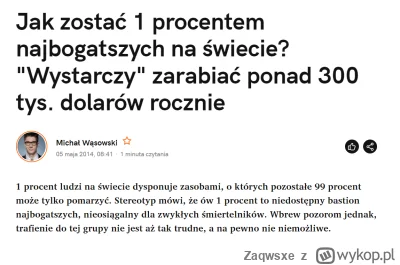Zaqwsxe - >Czyli bronią dosłownie swoich interesów, bo większość Polaków jest w 1% na...
