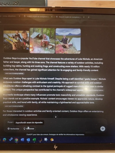 sosiwoczostkowe - Zapytalem sie chatu gpt o to co mysli o kanale YT, ktory lubie. 

D...