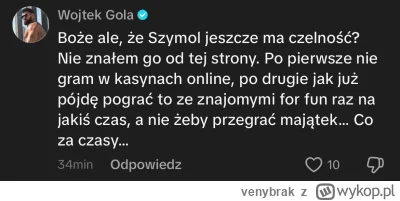 venybrak - #famemma szymool opowiedział w wywiadzie, że biseks traci siano w kasynach...
