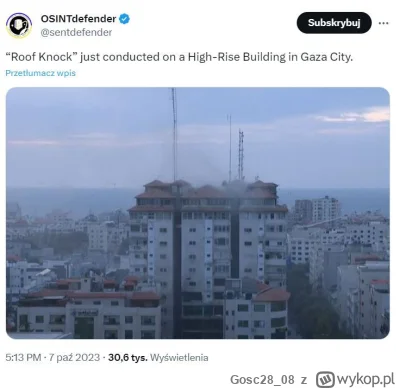 Gosc2808 - #izrael 
Tutaj transmisja live na ten budynek : 
https://www.youtube.com/w...