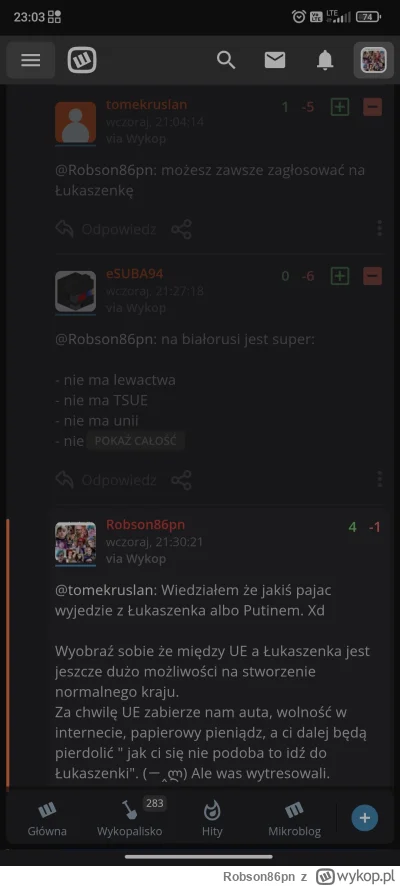 Robson86pn - Wykopki to stan umysłu. Tylko UE albo Rosja nic pomiędzy (－‸ლ)