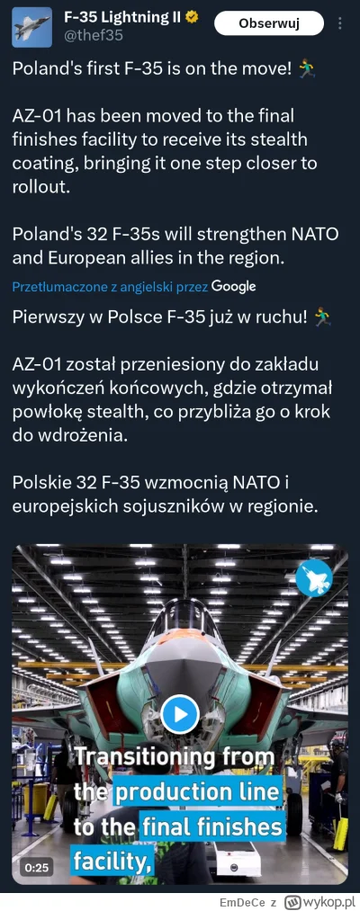 EmDeCe - #polandstronk #lotnictwo #wojsko #f35