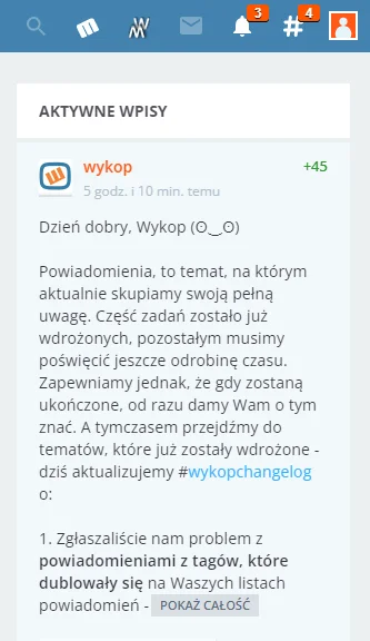 SebastianDosiadlgo - @houk: 
Kiedy zamiast kropki przy powiadomieniach będzie liczba ...