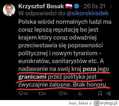 Ivan_Sekal - @FrizPL: 
 Gdyby to był ktoś z opcji konfa/pis to by wam nie przeszkadza...