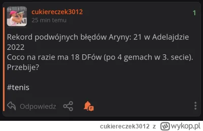 cukiereczek3012 - Rekord wyrównany podczas meczowej XDDDD
#tenis