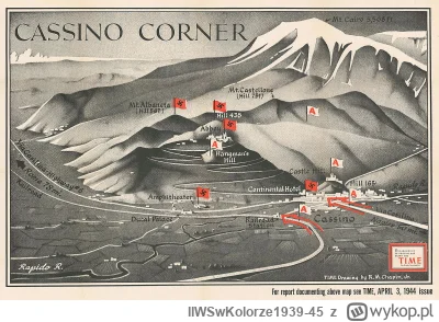 IIWSwKolorze1939-45 - Trójwymiarowa mapa z ''Life'a'', prezentująca pole bitwy:
