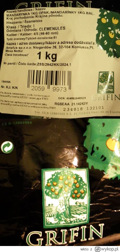 wkto - #listaproduktow
#mandarynki #clemenules Grifin #biedronka
aktualna grupa produ...