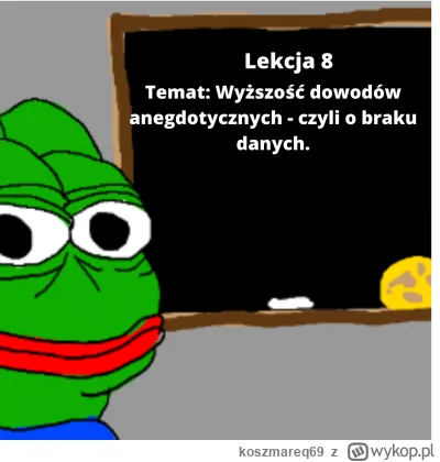 koszmareq69 - Lekcja 8:
Wyższość dowodów anegdotycznych – czyli o braku danych

Słowe...