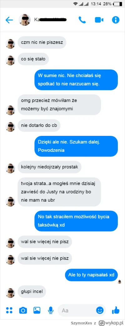 SzymonXes - Straciłem możliwość i żałuję. Co zrobić, taki los incela (╥﹏╥)

#p0lka #l...