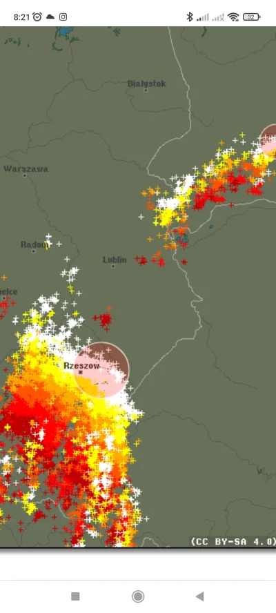 hurraoptymizm - #rzeszow koniec #burza. MCS idzie w kierunku północno wschodnim. Wszy...