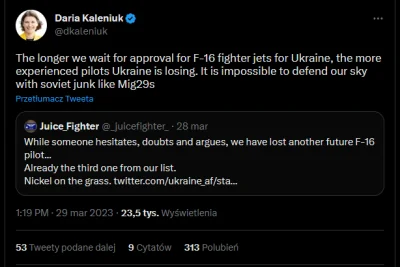 neurotiCat - Dej F-16, a nie jakieś "sowieckie śmieci", ok?

https://twitter.com/dkal...