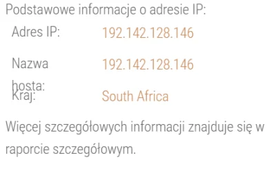 mindrape - Jaka może być przyczyna tego że nagle mam IP z RPA?
 Nie mam włączonego VP...