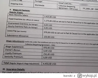 karski - Widzę, że pojawiają się tu pytania dotyczące wynagrodzenia marynarzy, więc p...