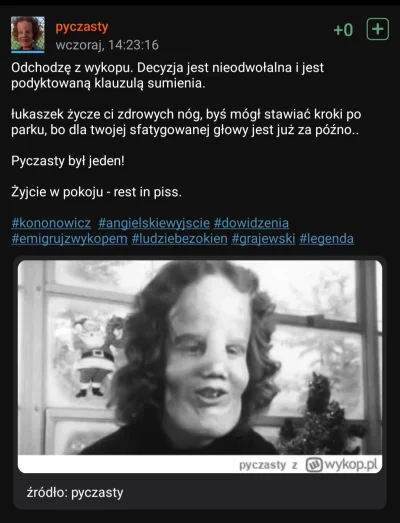 MilyMichas - @pyczasty doszło już do ciebie że bez tego portalu żyć nie możesz? Czy s...