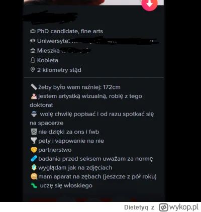 Dietetyq - Co myślicie o wpisywaniu wymogu badań przed seksem z laską z tindera xd?
O...