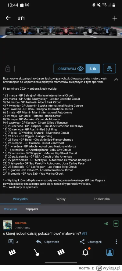 0caffe - #f1 kiedy to zaktualizowali? W tamtym sezonie chyba przestali po GP Miami xD