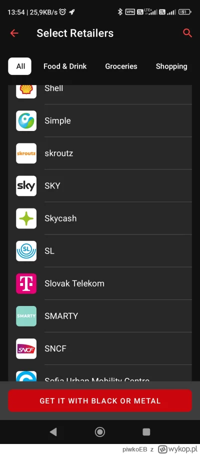 piwkoEB - @PepeXD sprawdziłem i #skycash jest dostępny na liście.